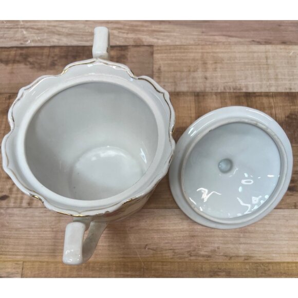 Vintage Gold Castle Sugar Bowl & Creamer Hostess Pattern #2B - Picture 4 of 5